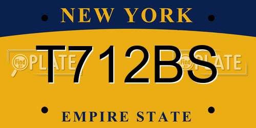 T712BS New York License Plate
