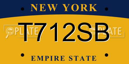 T712SB New York License Plate