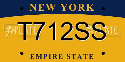 T712SS New York License Plate