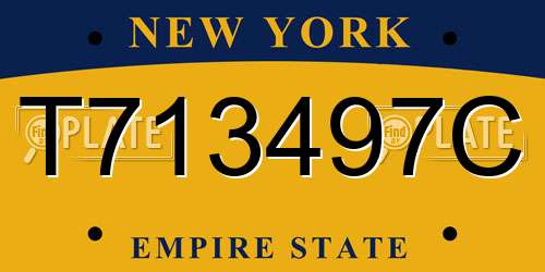 T713497C New York License Plate
