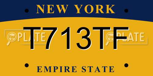 T713TF New York License Plate