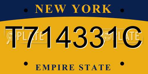 T714331C New York License Plate