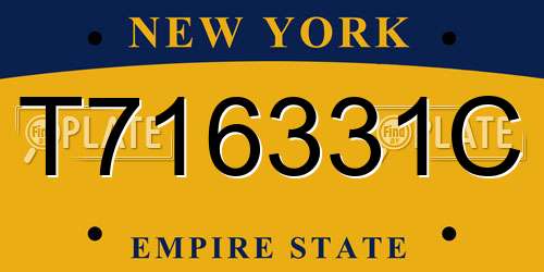 T716331C New York License Plate