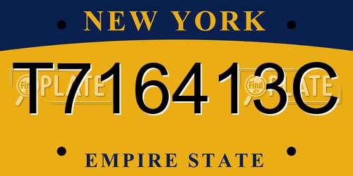 T716413C New York License Plate