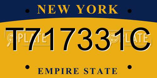 T717331C New York License Plate