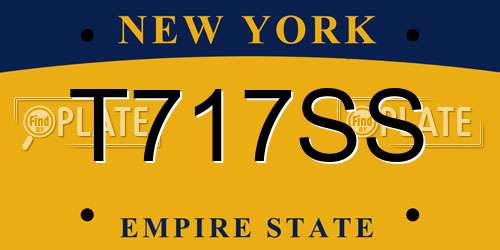 T717SS New York License Plate
