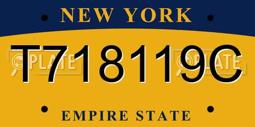 T718119C New York License Plate