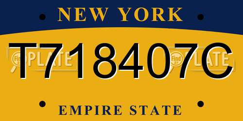 T718407C New York License Plate