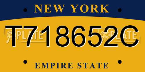 T718652C New York License Plate