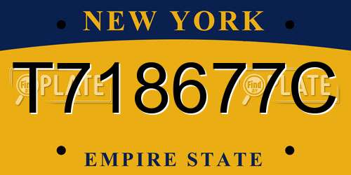 T718677C New York License Plate