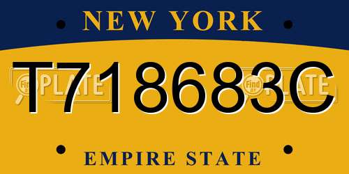 T718683C New York License Plate