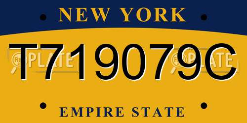 T719079C New York License Plate