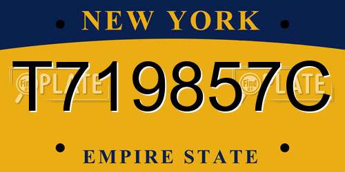 T719857C New York License Plate