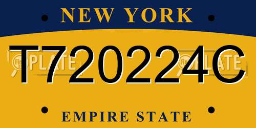 T720224C New York License Plate