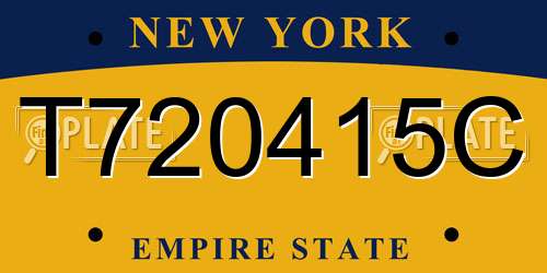 T720415C New York License Plate