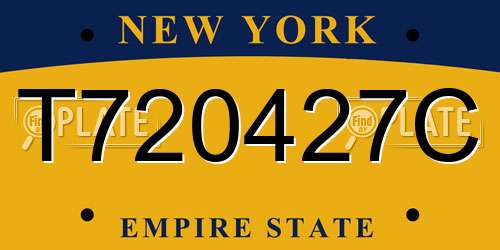 T720427C New York License Plate