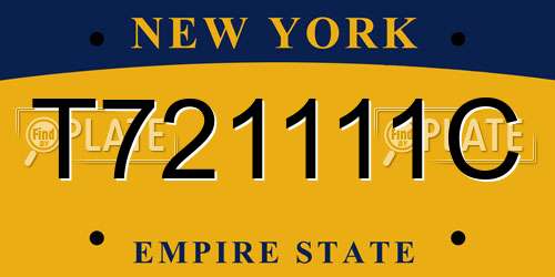 T721111C New York License Plate