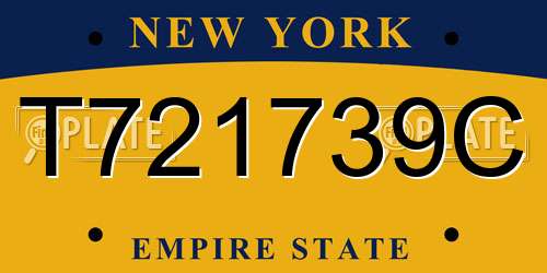 T721739C New York License Plate