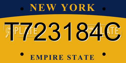 T723184C New York License Plate