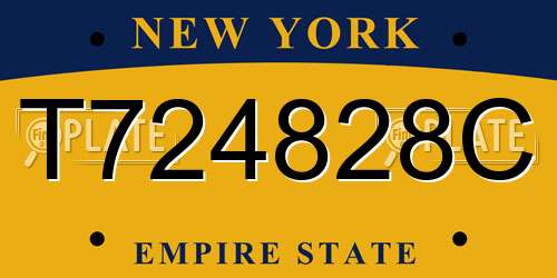 T724828C New York License Plate