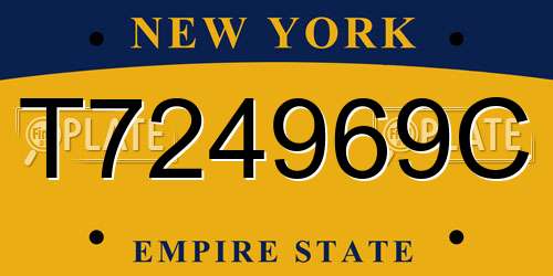 T724969C New York License Plate