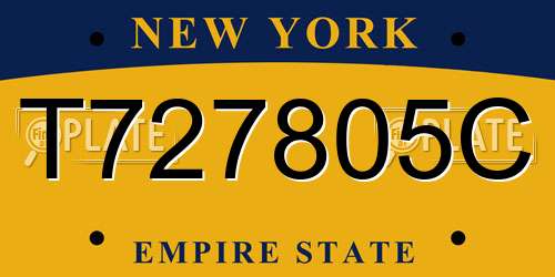 T727805C New York License Plate