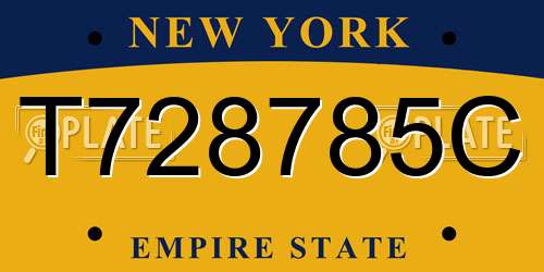 T728785C New York License Plate
