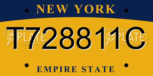 T728811C New York License Plate