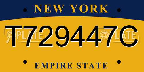 T729447C New York License Plate