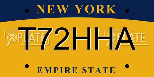T72HHA New York License Plate
