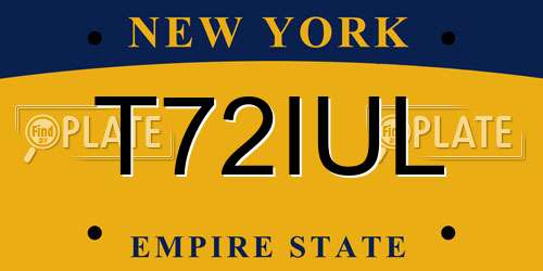 T72IUL New York License Plate