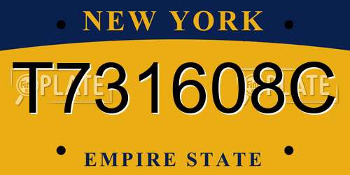 T731608C New York License Plate