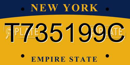 T735199C New York License Plate
