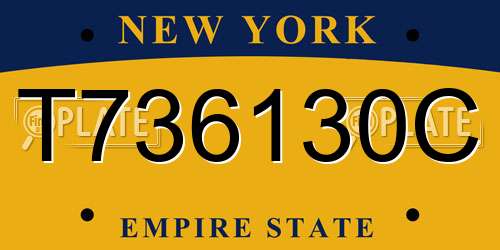 T736130C New York License Plate