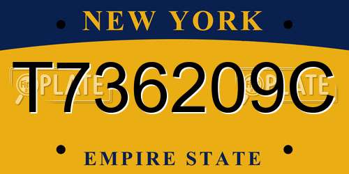 T736209C New York License Plate