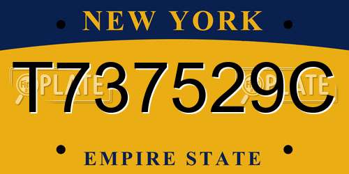 T737529C New York License Plate