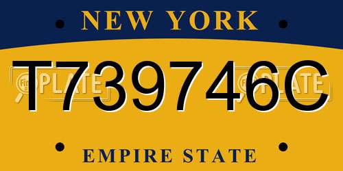 T739746C New York License Plate
