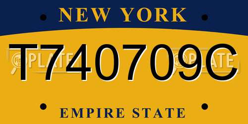 T740709C New York License Plate