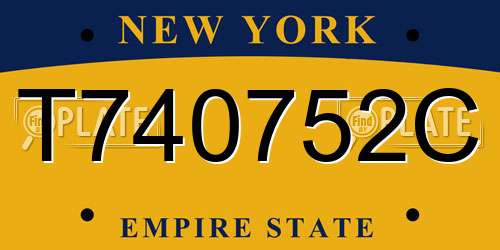 T740752C New York License Plate