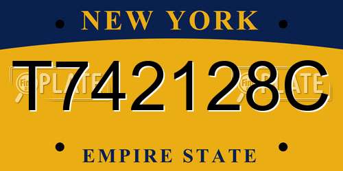 T742128C New York License Plate