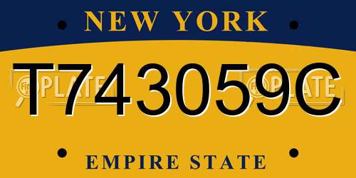 T743059C New York License Plate