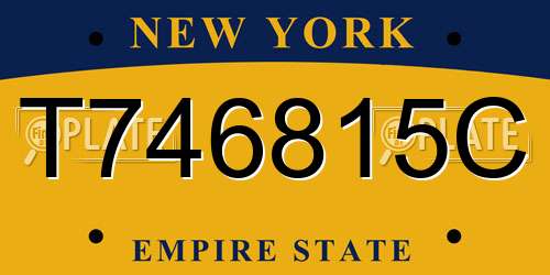 T746815C New York License Plate