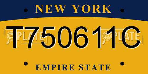 T750611C New York License Plate