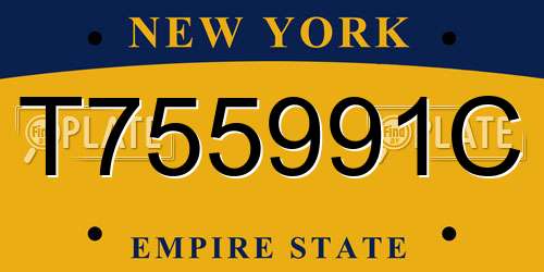 T755991C New York License Plate