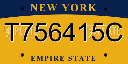 T756415C New York License Plate