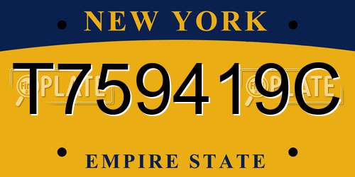 T759419C New York License Plate