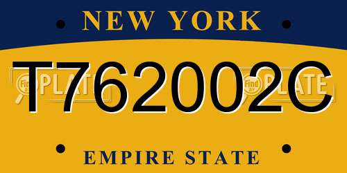 T762002C New York License Plate