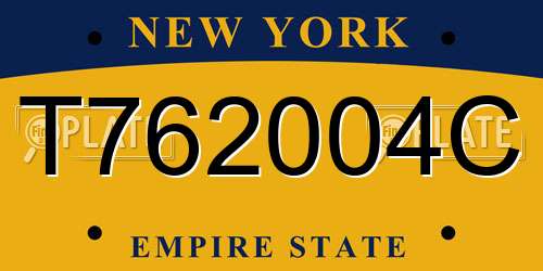 T762004C New York License Plate