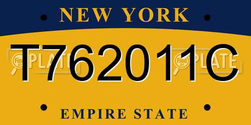 T762011C New York License Plate