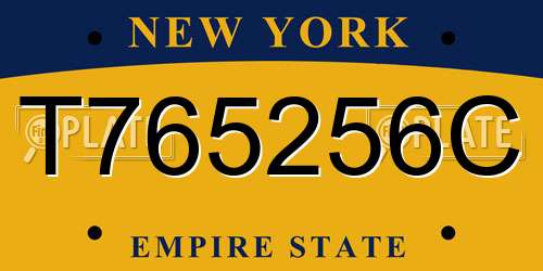 T765256C New York License Plate